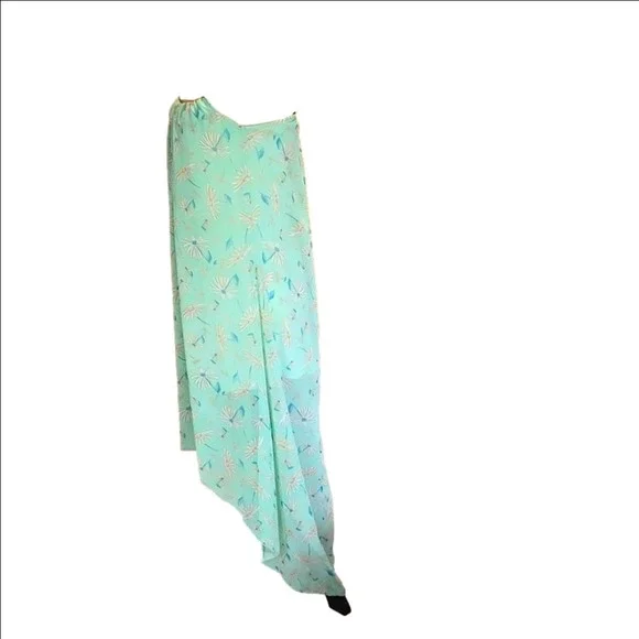 Analogy Seafoam Green Hi-Lo hem Dress Spaghetti Straps Short Under-Lining Size M - Picture 3 of 10